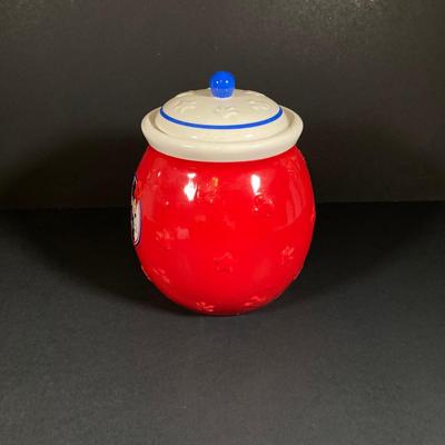 LOT 74: Disney Mickey and Minnie Red Cookie Jar