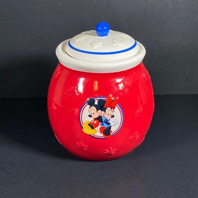LOT 74: Disney Mickey and Minnie Red Cookie Jar