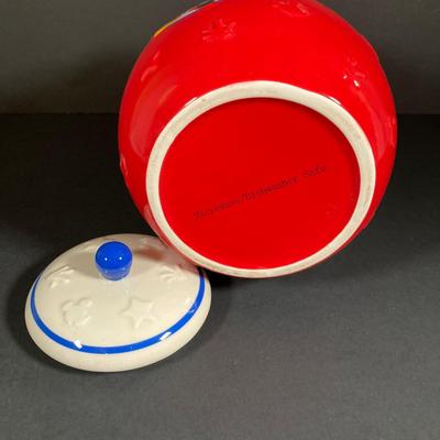 LOT 74: Disney Mickey and Minnie Red Cookie Jar
