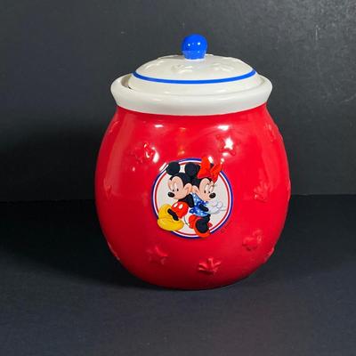 LOT 74: Disney Mickey and Minnie Red Cookie Jar