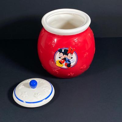 LOT 74: Disney Mickey and Minnie Red Cookie Jar