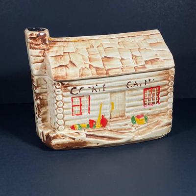 LOT 75: Vintage McCoy USA 136 Cookie Cabin Cookie Jar