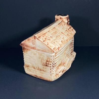 LOT 75: Vintage McCoy USA 136 Cookie Cabin Cookie Jar