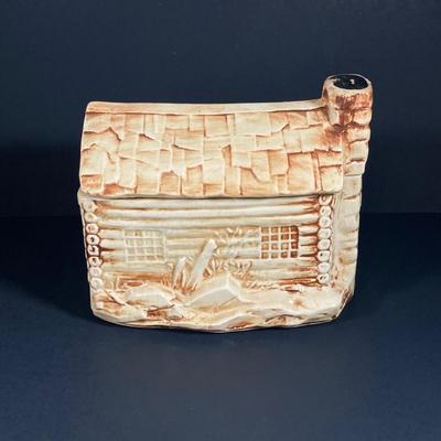 LOT 75: Vintage McCoy USA 136 Cookie Cabin Cookie Jar