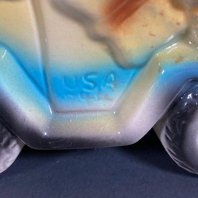 LOT 78: Vintage Cookie Truck USA Pottery Cookie Jar
