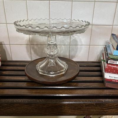 LOT 82: Handcrafted Credenza/Side Table & Bench, Cast Iron Cat Doorstop, Wooden Chicken & More