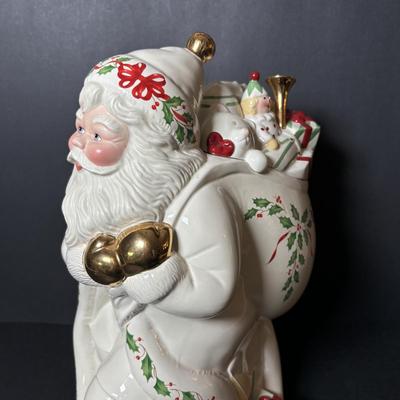 LOT 83: Lenox Holiday Collection Santa Cookie Jar