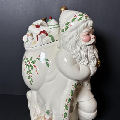 LOT 83: Lenox Holiday Collection Santa Cookie Jar