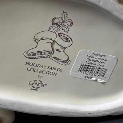 LOT 83: Lenox Holiday Collection Santa Cookie Jar