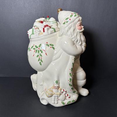 LOT 83: Lenox Holiday Collection Santa Cookie Jar