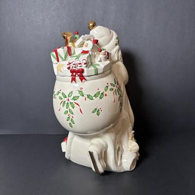 LOT 83: Lenox Holiday Collection Santa Cookie Jar