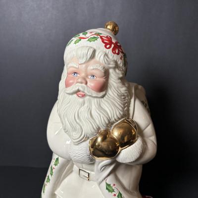 LOT 83: Lenox Holiday Collection Santa Cookie Jar