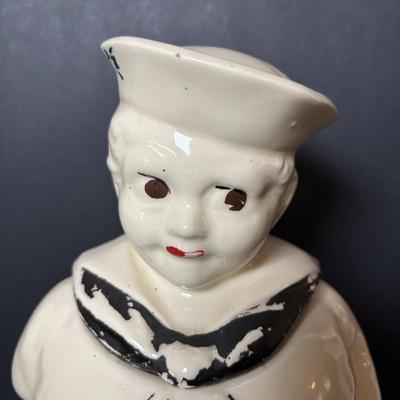 LOT 84: Vintage Shawnee Pottery, Sailor Boy Cookie Jar