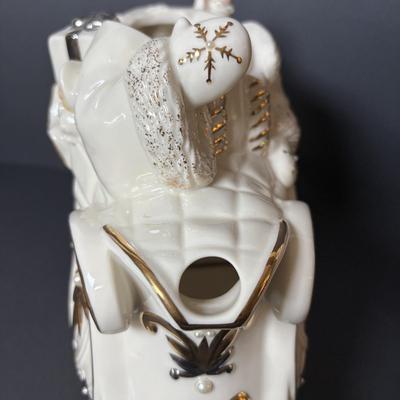 LOT 85: Lenox Florentine & Pearl Santa Teapot