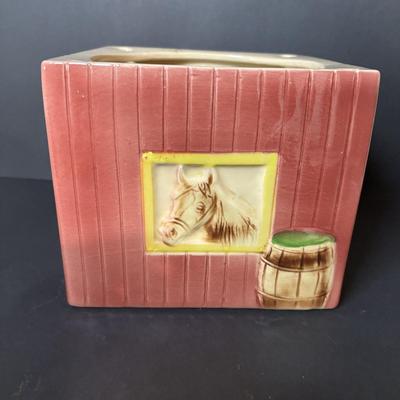 LOT 90 Vintage Mcoy Red Barn Cookie Jar