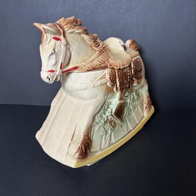 LOT 91: Vintage McCoy Rocking Horse Cookie Jar