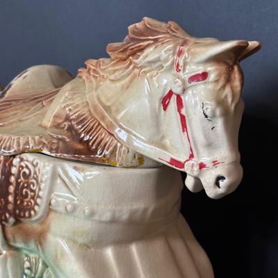 LOT 91: Vintage McCoy Rocking Horse Cookie Jar