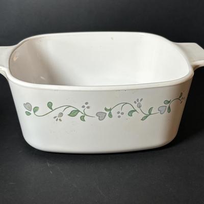 LOT 100: Corning Ware Collection: Blue Cornflower, Country Cottage, Callaway Ivy and Forever Yours