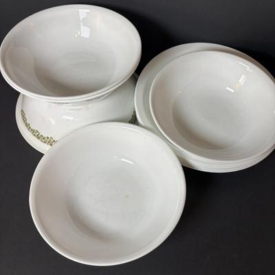 LOT 101: Coring Ware Collection: Spice of Life, Spring Blossom Green & Winter Frost White