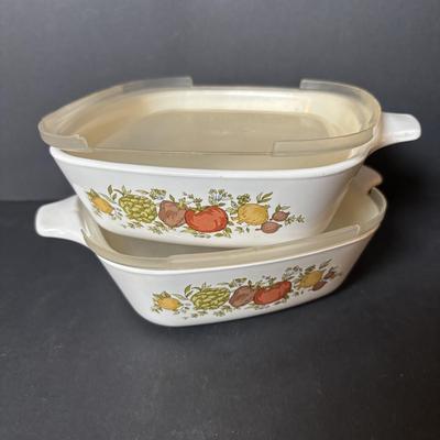 LOT 101: Coring Ware Collection: Spice of Life, Spring Blossom Green & Winter Frost White