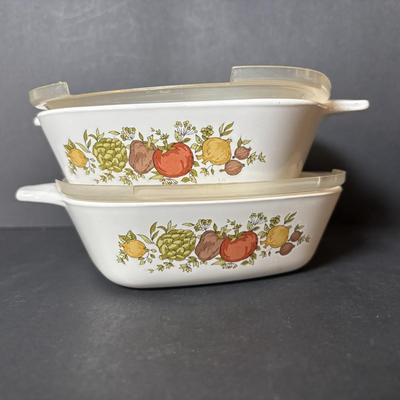 LOT 101: Coring Ware Collection: Spice of Life, Spring Blossom Green & Winter Frost White