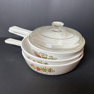 LOT 101: Coring Ware Collection: Spice of Life, Spring Blossom Green & Winter Frost White