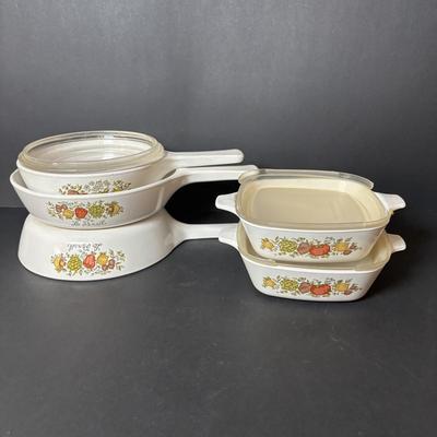 LOT 101: Coring Ware Collection: Spice of Life, Spring Blossom Green & Winter Frost White