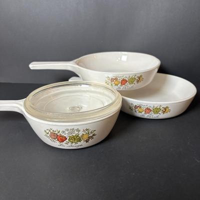 LOT 101: Coring Ware Collection: Spice of Life, Spring Blossom Green & Winter Frost White