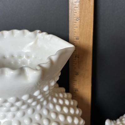 LOT 102: Vintage White Fenton & More Hobnail Collection