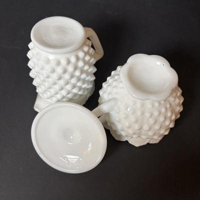 LOT 102: Vintage White Fenton & More Hobnail Collection