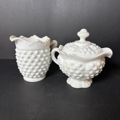 LOT 102: Vintage White Fenton & More Hobnail Collection