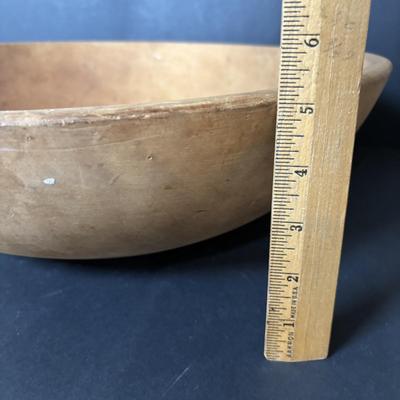 LOT 104: Vintage Rolling Pins, Primitive Vegetable/Cabbage Slicer and Wooden Bowl