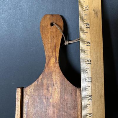 LOT 104: Vintage Rolling Pins, Primitive Vegetable/Cabbage Slicer and Wooden Bowl