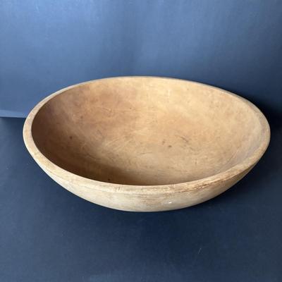 LOT 104: Vintage Rolling Pins, Primitive Vegetable/Cabbage Slicer and Wooden Bowl