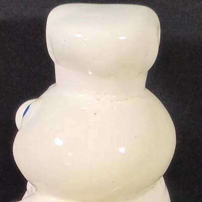 LOT 109: Vintage Entenmann's Exclusive Ceramic Baker Piggy Bank & Pillsbury Doughboy 1988 Ceramic Planter/Scrubber Holder With...