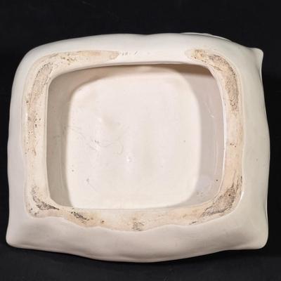 LOT 109: Vintage Entenmann's Exclusive Ceramic Baker Piggy Bank & Pillsbury Doughboy 1988 Ceramic Planter/Scrubber Holder With...