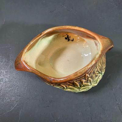 LOT 110: Vintage Pottery Collection, Hull Woodland Wall Pocket, McCoy Daisy Pattern Creamer & Open Sugar Bowl, Along W/A Lovely McCoy...