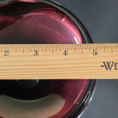 LOT 111: Vintage Compote Farber Bros Krome Kraft Stem w/ Amethyst Glass Insert, Silver Plated Candlestick Holders, Crystal/Silver Plated...