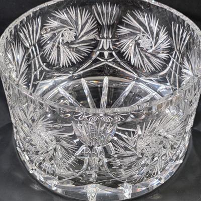 LOT 117: Vintage American Brilliant Period Cut Crystal Pitcher, Hand Cut Crystal Open Footed Bowl Made In Poland, Beautiful Bohemian Cut...