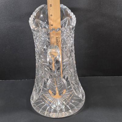 LOT 117: Vintage American Brilliant Period Cut Crystal Pitcher, Hand Cut Crystal Open Footed Bowl Made In Poland, Beautiful Bohemian Cut...