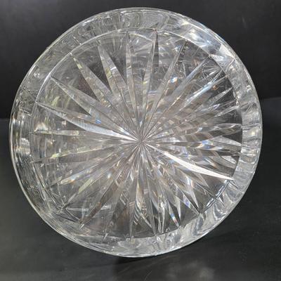 LOT 117: Vintage American Brilliant Period Cut Crystal Pitcher, Hand Cut Crystal Open Footed Bowl Made In Poland, Beautiful Bohemian Cut...