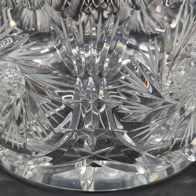 LOT 117: Vintage American Brilliant Period Cut Crystal Pitcher, Hand Cut Crystal Open Footed Bowl Made In Poland, Beautiful Bohemian Cut...