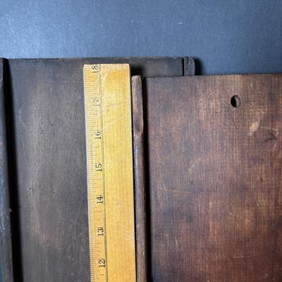LOT 126: Antique Food Choppers, Primitive Slaw/Vegetable Slicer and Vintage Munising Wooden Bowls (2),
