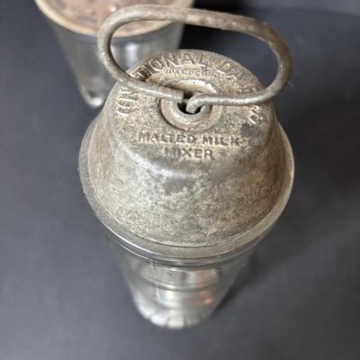 LOT 130 Vintage Hand Mixers and Food Chopper, Shawnee Pluto Salt/Pepper Shakers along with Pottery Bowls