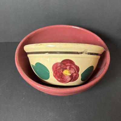 LOT 130 Vintage Hand Mixers and Food Chopper, Shawnee Pluto Salt/Pepper Shakers along with Pottery Bowls