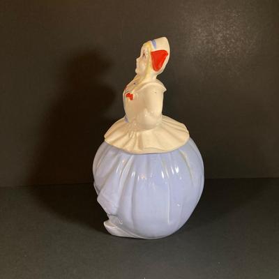 LOT 140: Vintage Dutch Girl Pottery Cookie Jar