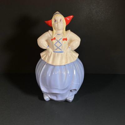 LOT 140: Vintage Dutch Girl Pottery Cookie Jar
