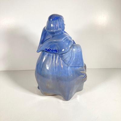 LOT 145: Redwing Pottery Blue Friar Tuck Cookie Jar (Thou Shall Not Steal)