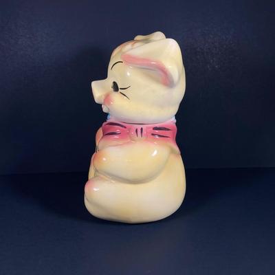 LOT 149: Vintage / Mid Century American Bisque Pig Cookie Jar