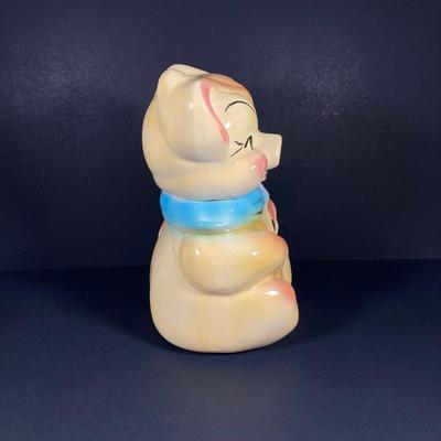 LOT 149: Vintage / Mid Century American Bisque Pig Cookie Jar